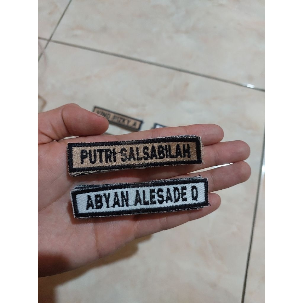 BED NAMA/NAME TAG BORDIR