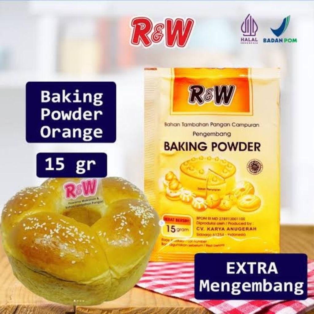 

baking powder oren orange R&W untuk bolu dan roti