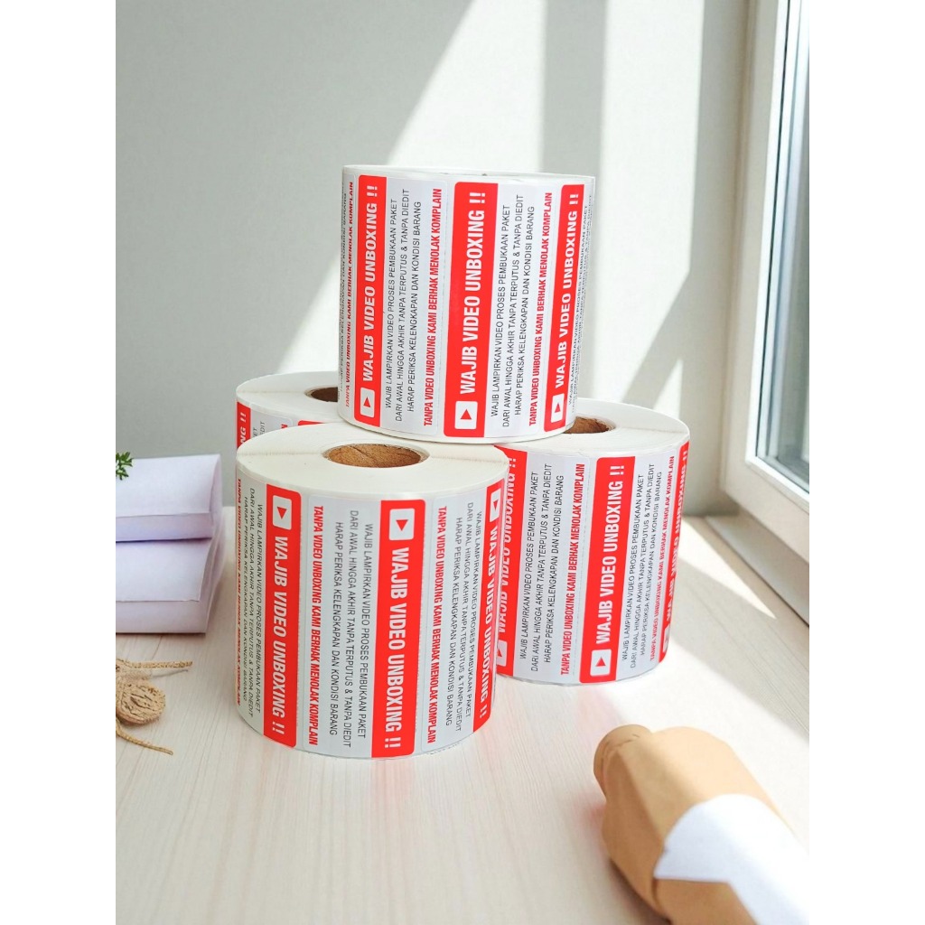

LABEL STICKER THERMAL FRAGILE 70X50 ISI 1000 PCS ( Wajib Video Unboxing Stiker Jangan Dibanting Online Shop)
