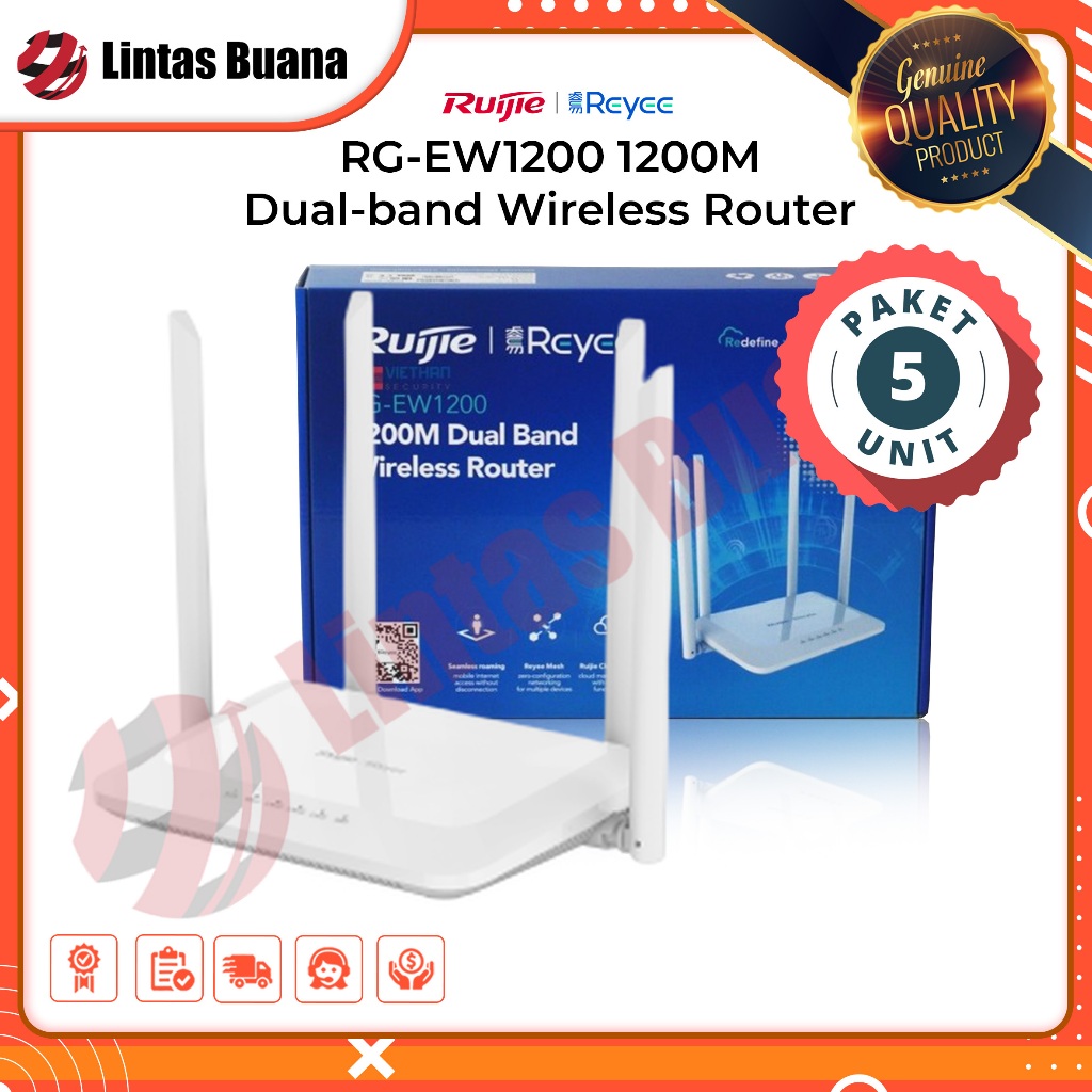 Ruijie RG-EW1200 1200M Router Wireless Dual-band Support Mesh - 5 Unit