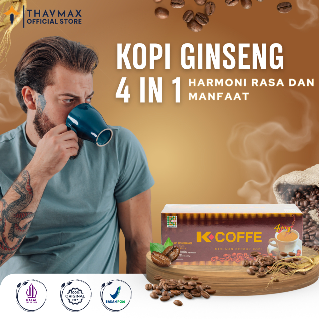 

Kopi Ginseng 4 in 1 K Link | Bukan Kopi Ginseng CNI | K Coffe 4 in 1 ASLI K-LINK PUNYA
