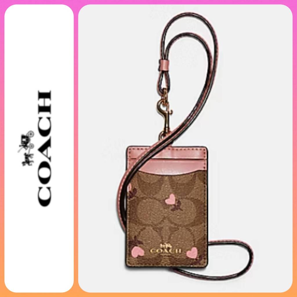 

Lanyard ID Card case in signature with heart floral print gantungan kartu identitas original cb