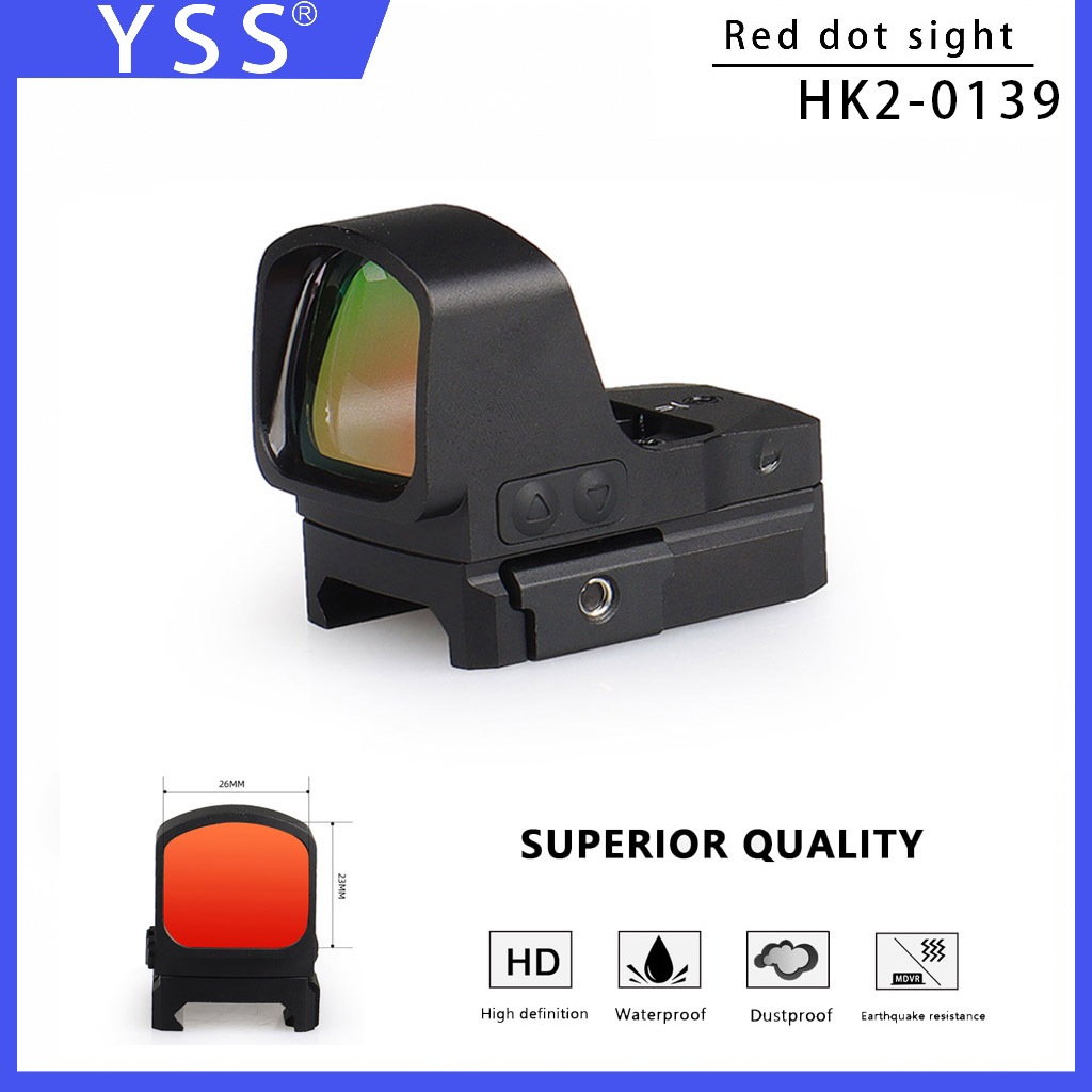 YSS HK2-0139 Reflex Red Dot Sight  3 MOA Shake Awake Optik Terbaik untuk Senapan, Pistol, Shotgun, d