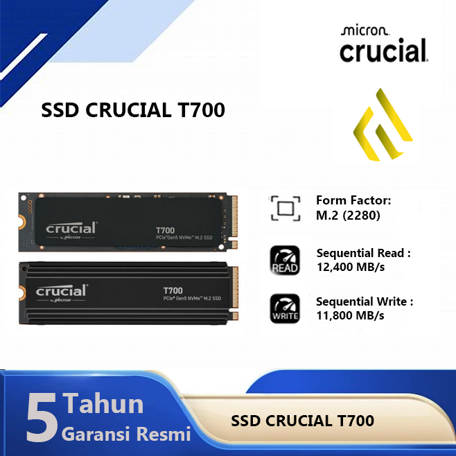 SSD Crucial T700 1TB 2TB 4TB - SSD M.2 NVMe PCIe Gen 5