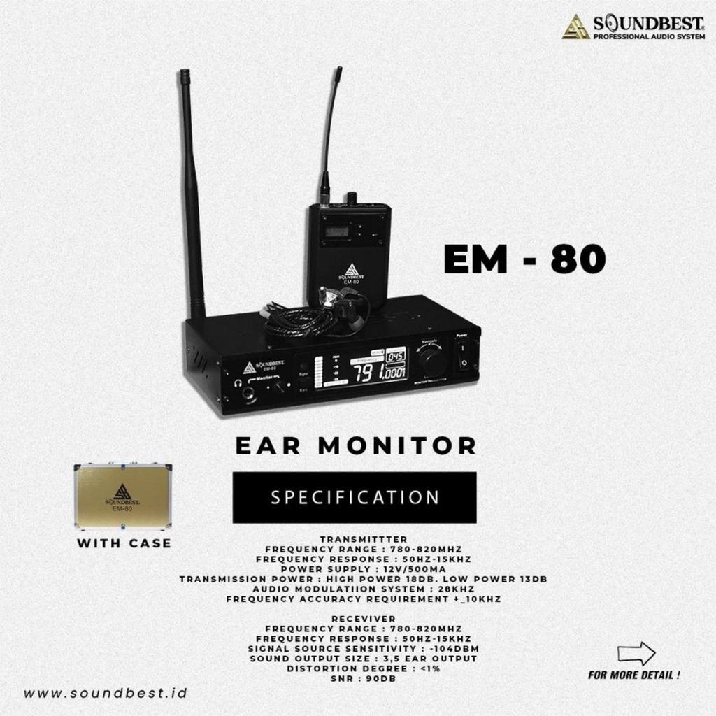 EAR MONITOR WLS EM 80 SOUNDBEST MONITOR SYSTEM