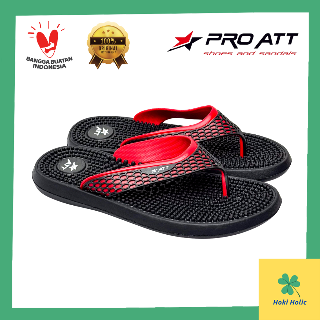 Sandal Jepit ATT PSR 5153 - Sendal Refleksi Pria Karet Kesehatan Rematik Duri Empuk