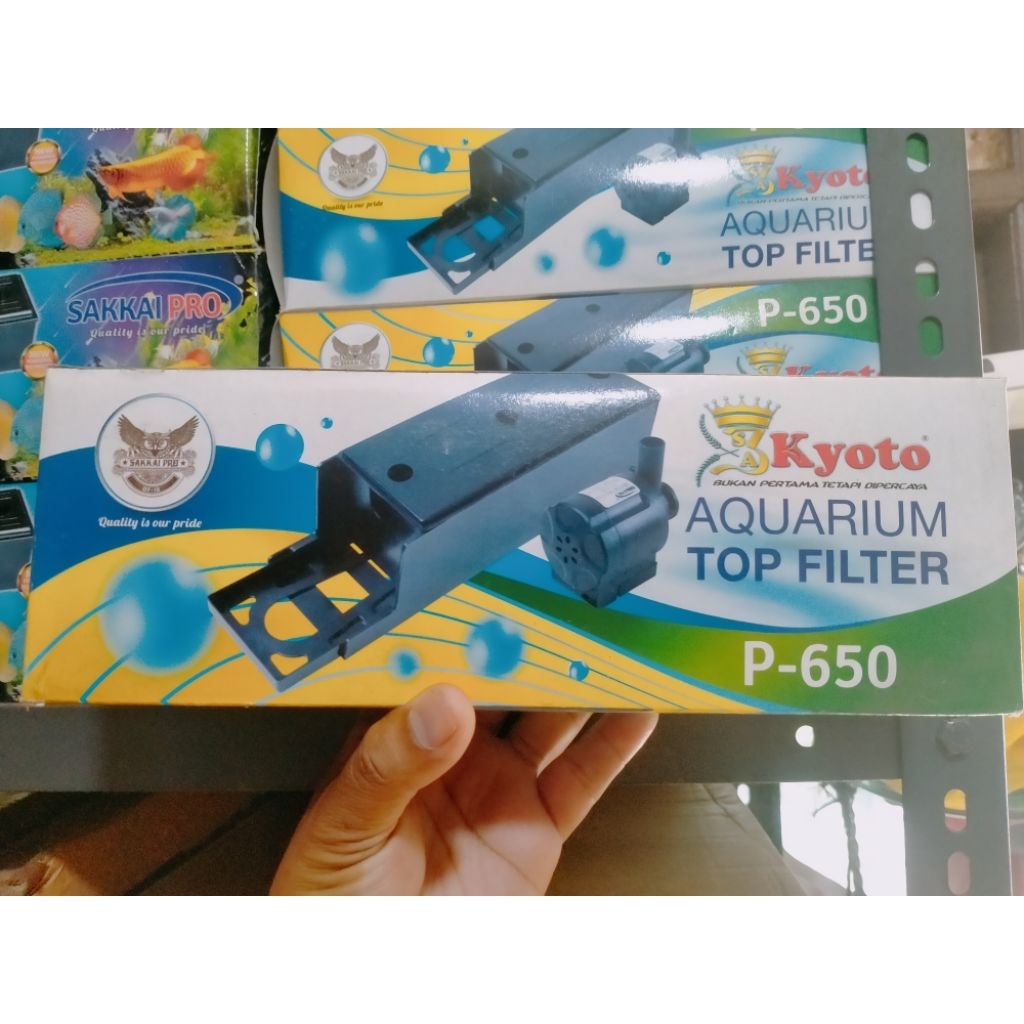 filter aquarium top filter satu set bonus kapas tinggal pakai Kyoto p650