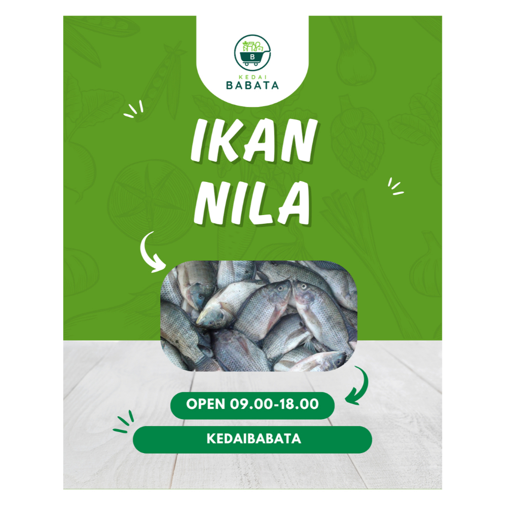 

Ikan Nila Fresh Ikan Kolam Ikan Tabek 500gr Kedai Babata Padang