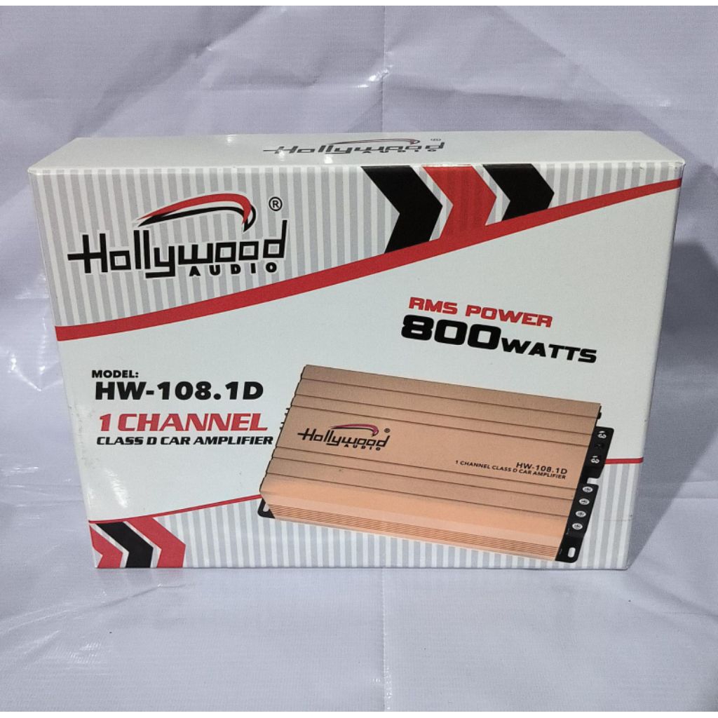 Power amplifier monoblock Hollywood HW-108.1D class D car amplifier 800watts