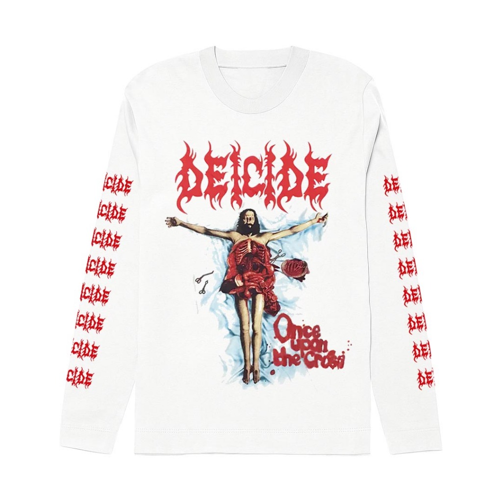 Deicide – Once Upon The Cross White Long Sleeve