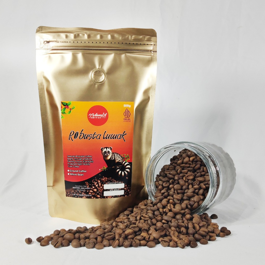 Kopi Luwak Robusta Asli 500g – Whole Bean Biji Kopi Premium Fresh Roast