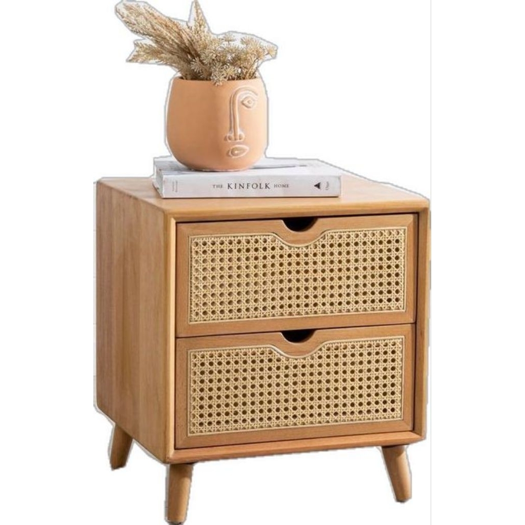 Meja nakas minimalis modern meja kecil kamar kayu jati