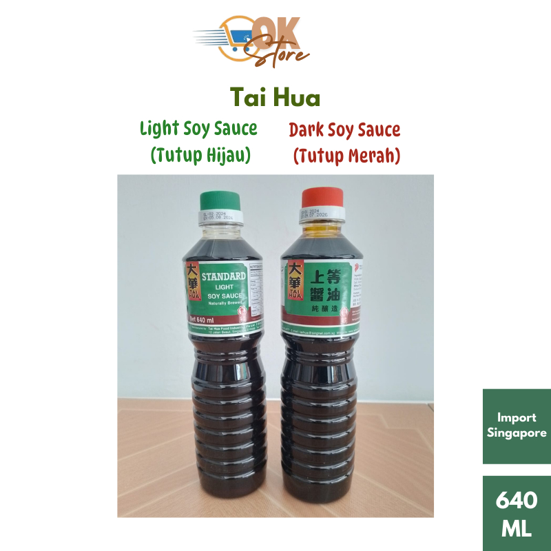 

Tai Hua Soy Sauce Light, Dark 640 ML (Import Singapore)