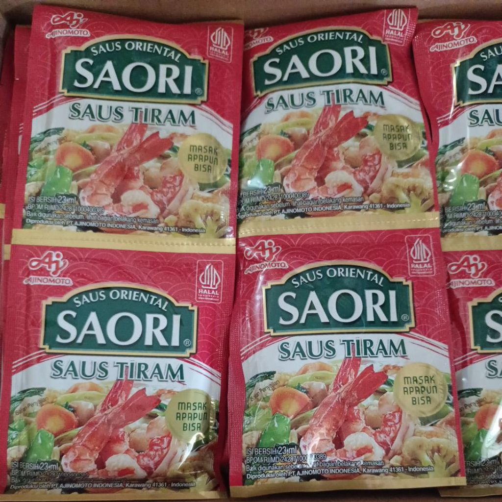 

saori saos tiram per renceng isi 10 saset@23ml