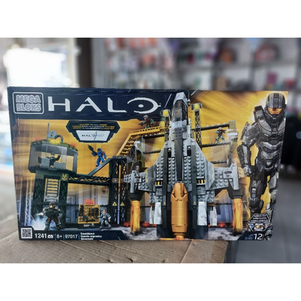 mega bloks megabloks halo countdown set no 97017 unsc sabre and hangar launch pad set miniatur pesaw