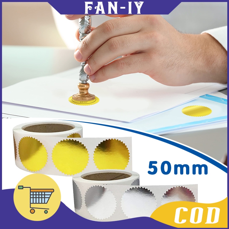 

250Pcs Sticker Stempel Seal Press Sticker Sticker Emboss Holographic Seal