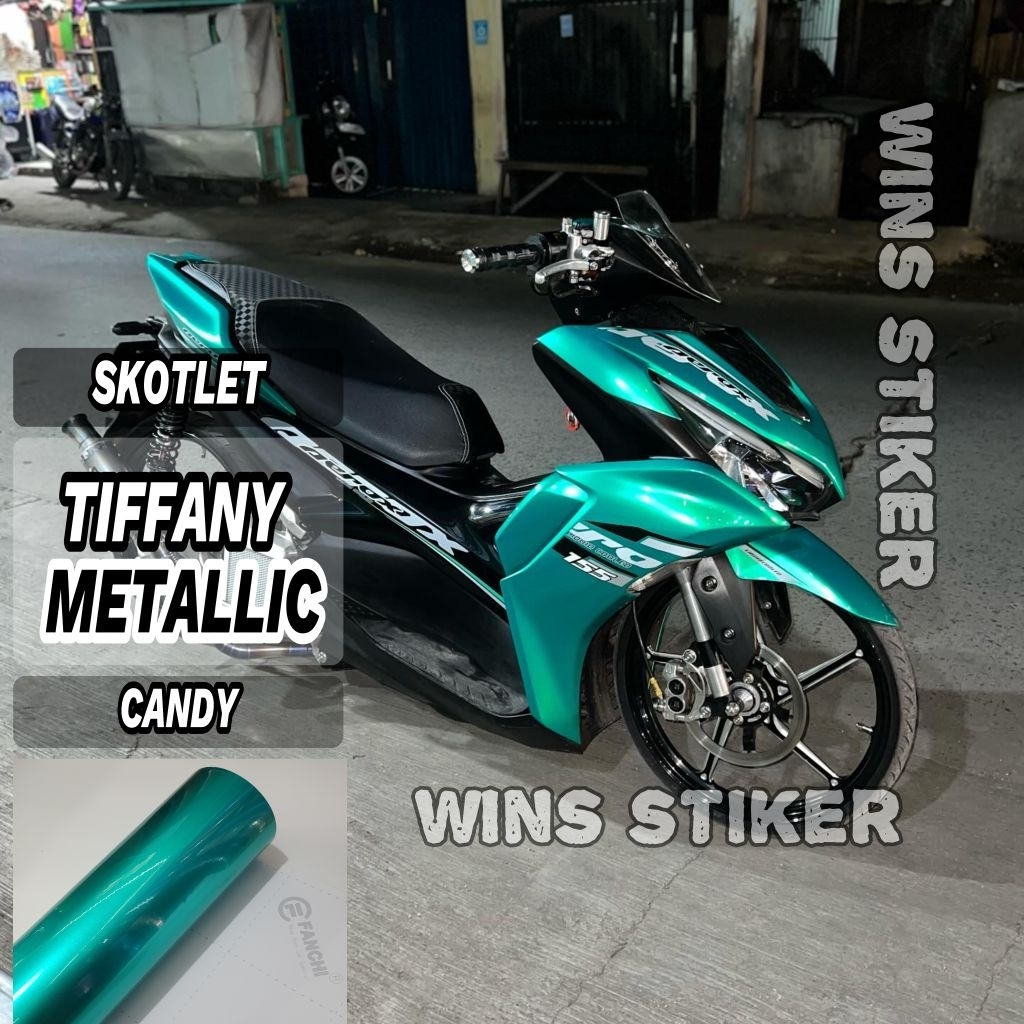 Skotlet Stiker Motor Hijau Tosca Metalik Stiker Motor Hijau Tosca Candy Skotlet Hijau Tosca Metalik 