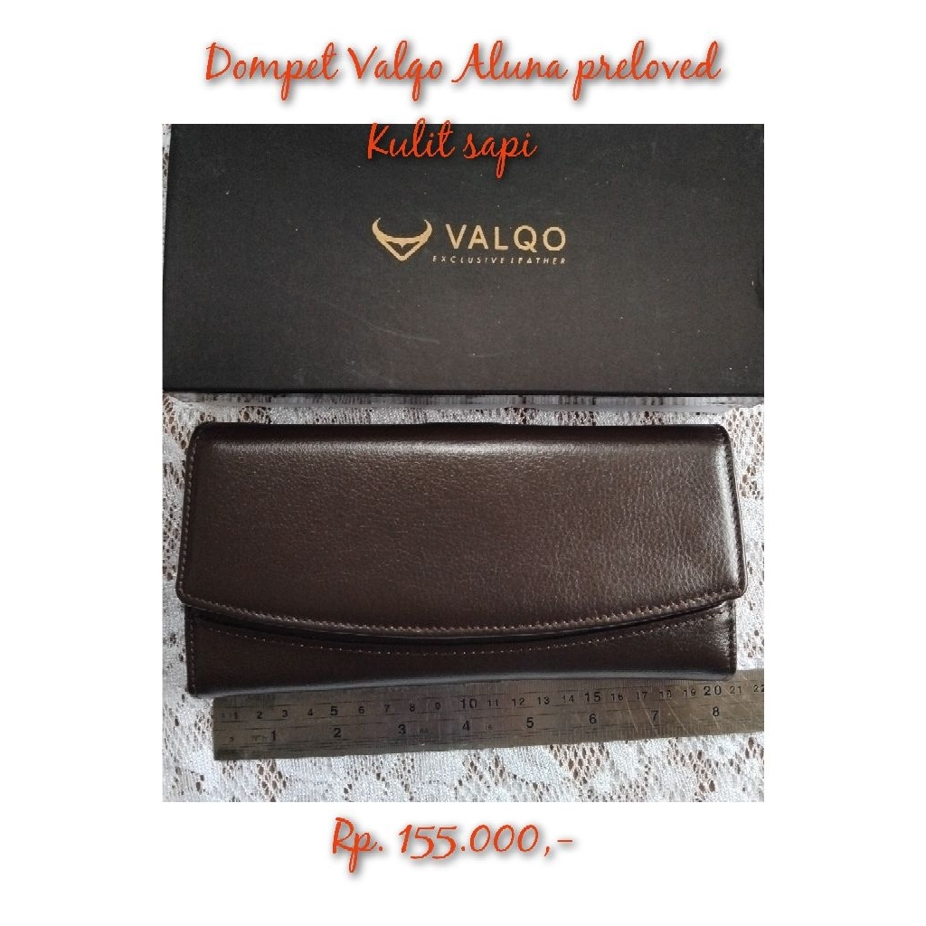 Dompet Valqo Aluna bahan kulit sapi Preloved