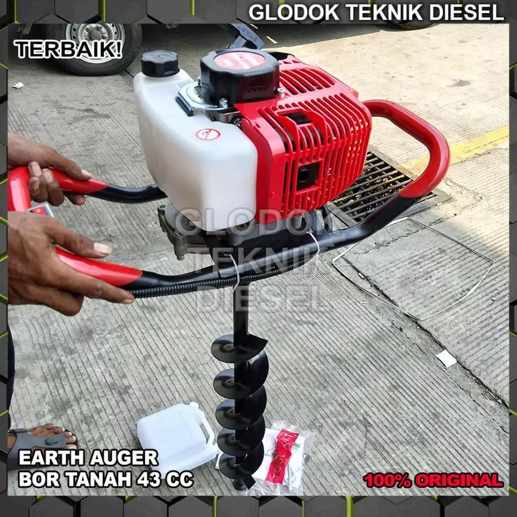 MATRIX PAZTO Engine Drill Bensin Mesin Drill Bor Kayu Pohon Mesin Bor Tanah 25 CM Earth Auger Drill 