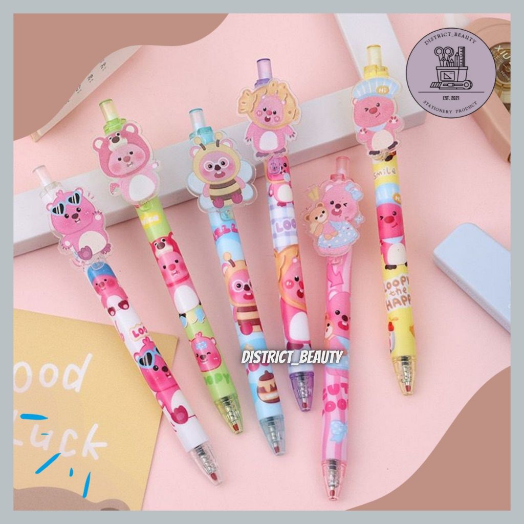 

PULPEN CETEK AKRILIK LOOPY GEL PEN MEKANIK MOTIF LOOPY PULPEN CETEK MEKANIK ACRYLIC LOOPY LOPPY PINK LUCU TERMURAH