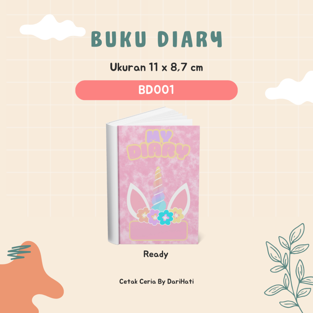 

Buku Diary Mini ( 11 x 8,7cm ) Isi 40 halaman
