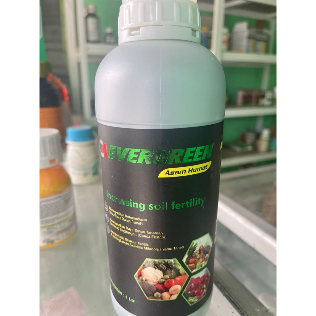 EVERGREEN ASAM HUMAT 1Liter | memperbaiki struktur tanah dan unsur hara tanah