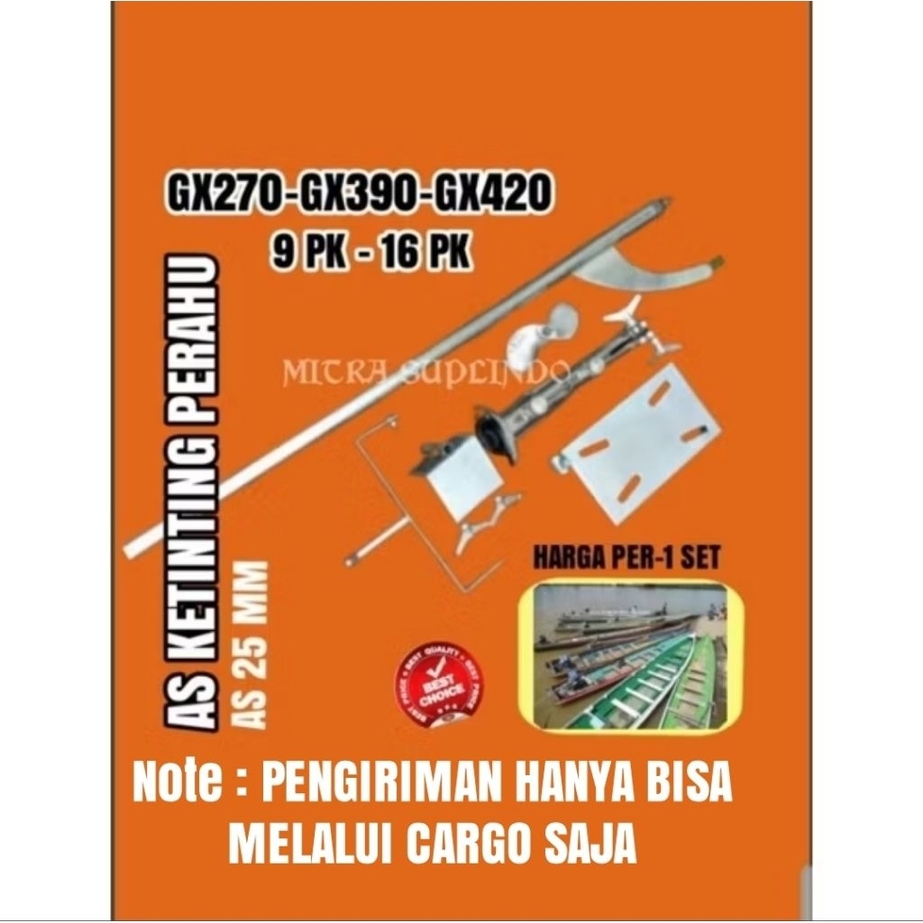 As ketinting-LONGTAIL mesin perahu As 25 MM 9PK-16PK