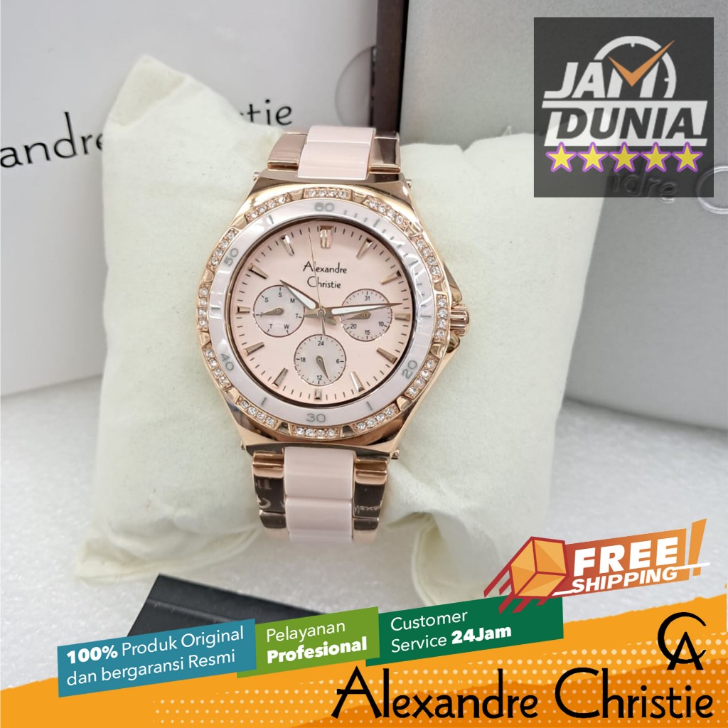 JAM TANGAN WANITA ALEXANDRE CHRISTIE CHRONOGRAPH ORIGINAL 2294 AC 2294 AC2294 ACF2294 JAM AC CHRONOG
