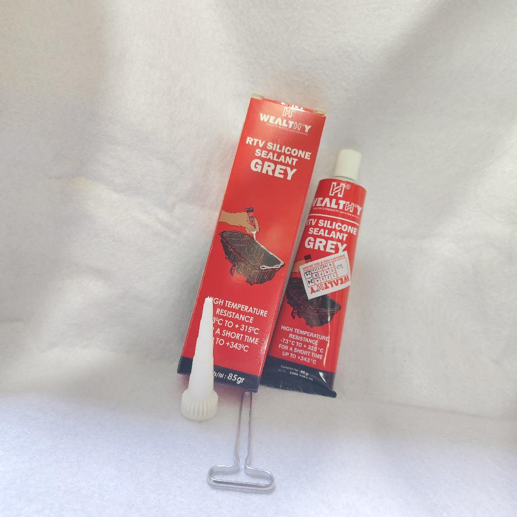 WEALTHY RTV SILICON GASKET SEALANT GREY HIGHT TEMP RESISTANCE 85 GR