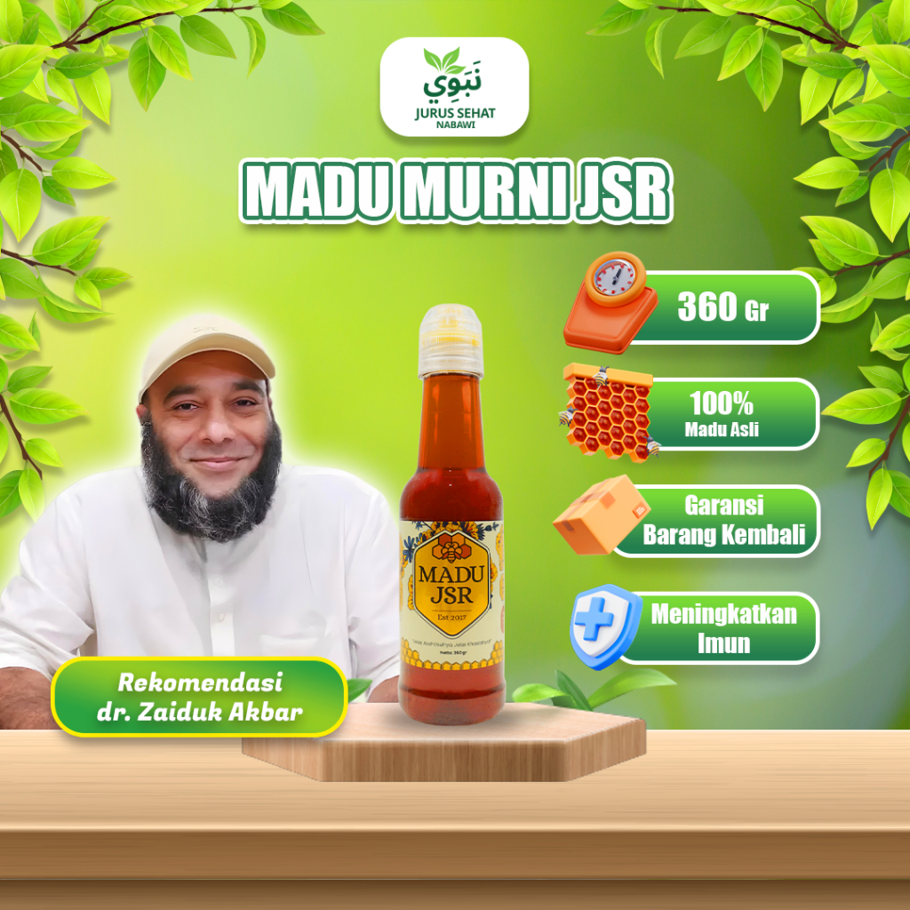 JSR ORIGINAL - MADU JSR Multiflora dr Zaidul Akbar + Madu Murni Asli 360gr