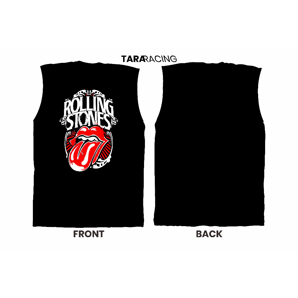 Tararacing Kaos Singlet Pria Rolling Stones |  Tanktop Man Baju Musik Metal Rock Rollingstones