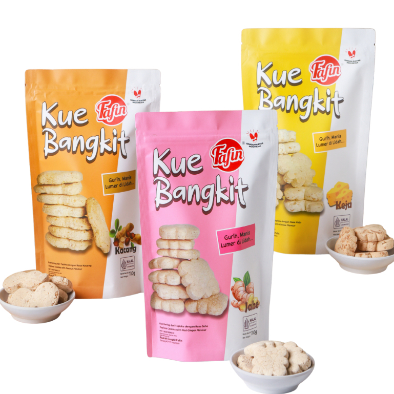 

Fafin Kue Bangkit Aci Keju Jahe Kacang 110gr