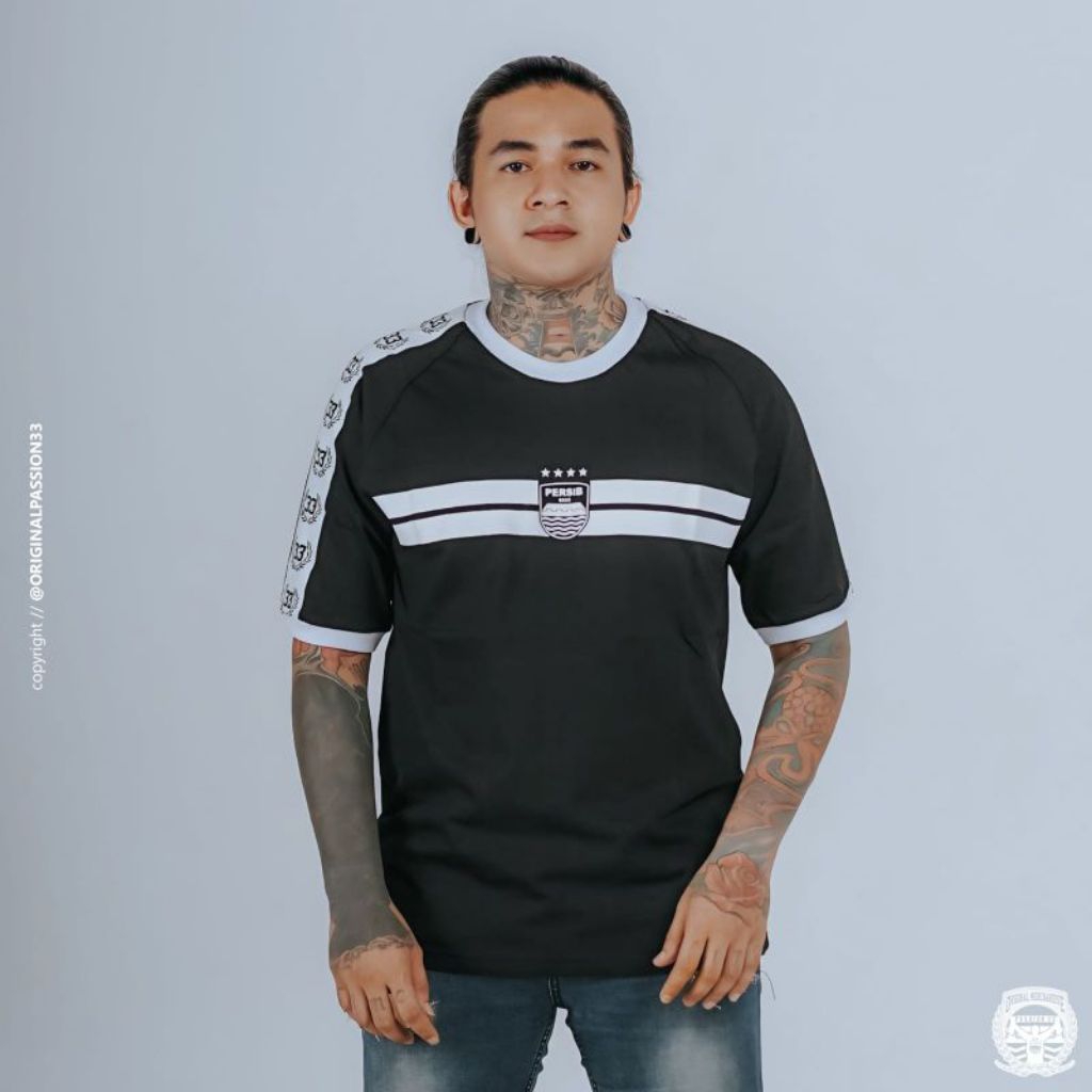 Baju Kaos Ringertee Persib Logo Dada Tengah Distro Casual Pria Wanita Dewasa