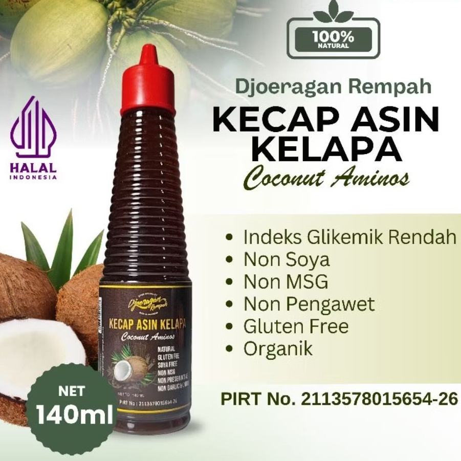 Djoeragan Rempah Kecap Asin Aminos Kelapa 140ml