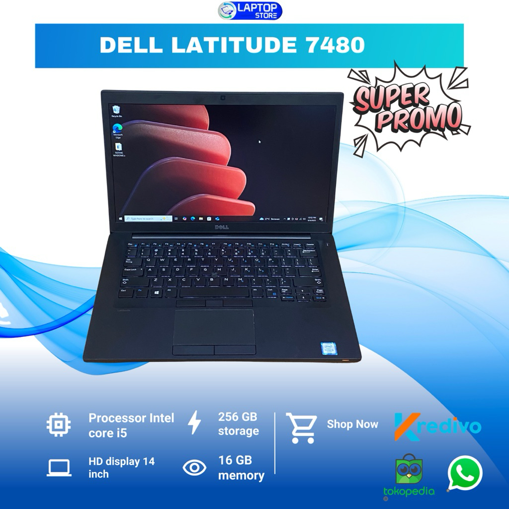 Dell Latitude 7480 Core i5 Ram 8Gb Ssd 256Gb