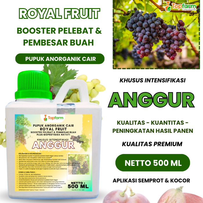 Pupuk Pelebat Buah Anggur/ Pupuk Booster Anggur Cair Pelebat Buah/ Pupuk Pelebat Pembesar Buah Anggu