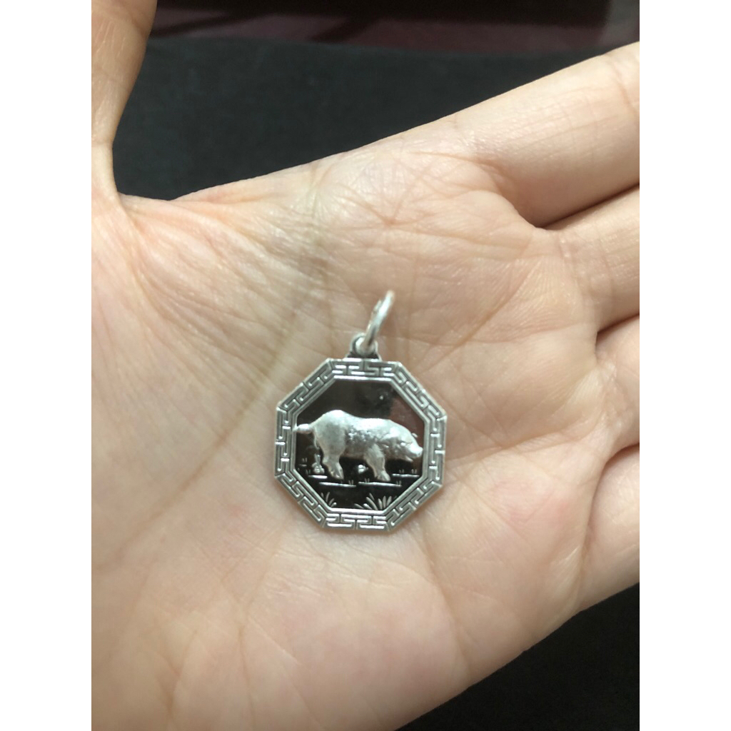 Liontin Shio Babi Asli Perak/Silver Kadar 999