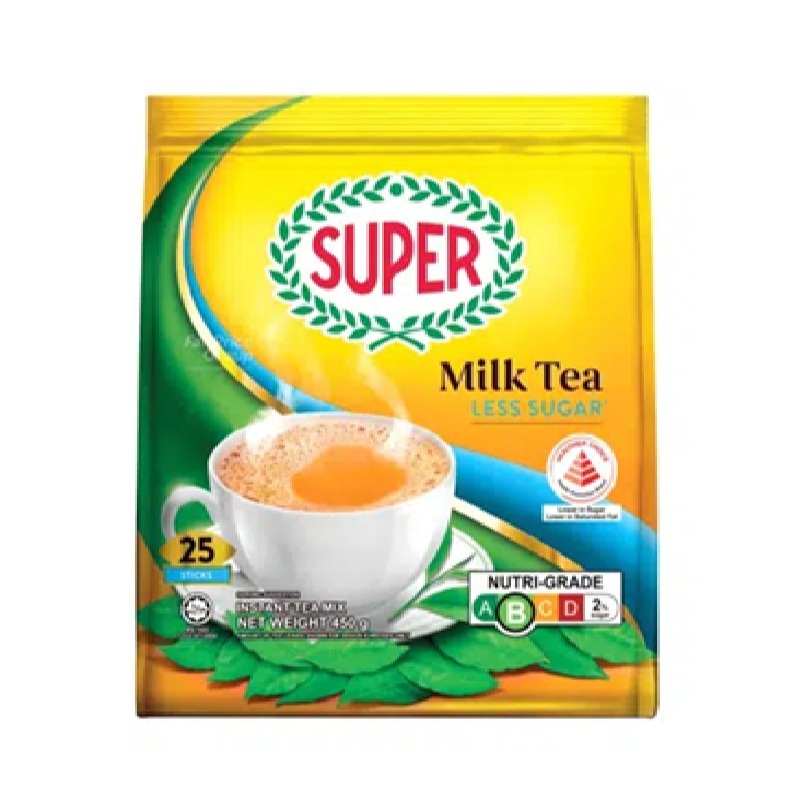 

Super 3 in 1 Instant Milk Tea Less Sugar 25sX18g