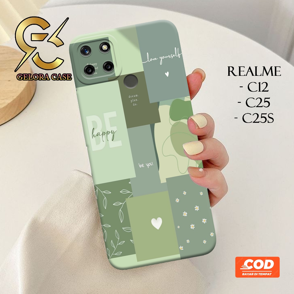 Softcase Realme C12 / C25 / C25S  - Geloracase - Casing Realme C12 - Motif Case Aesthetic - Pelindun