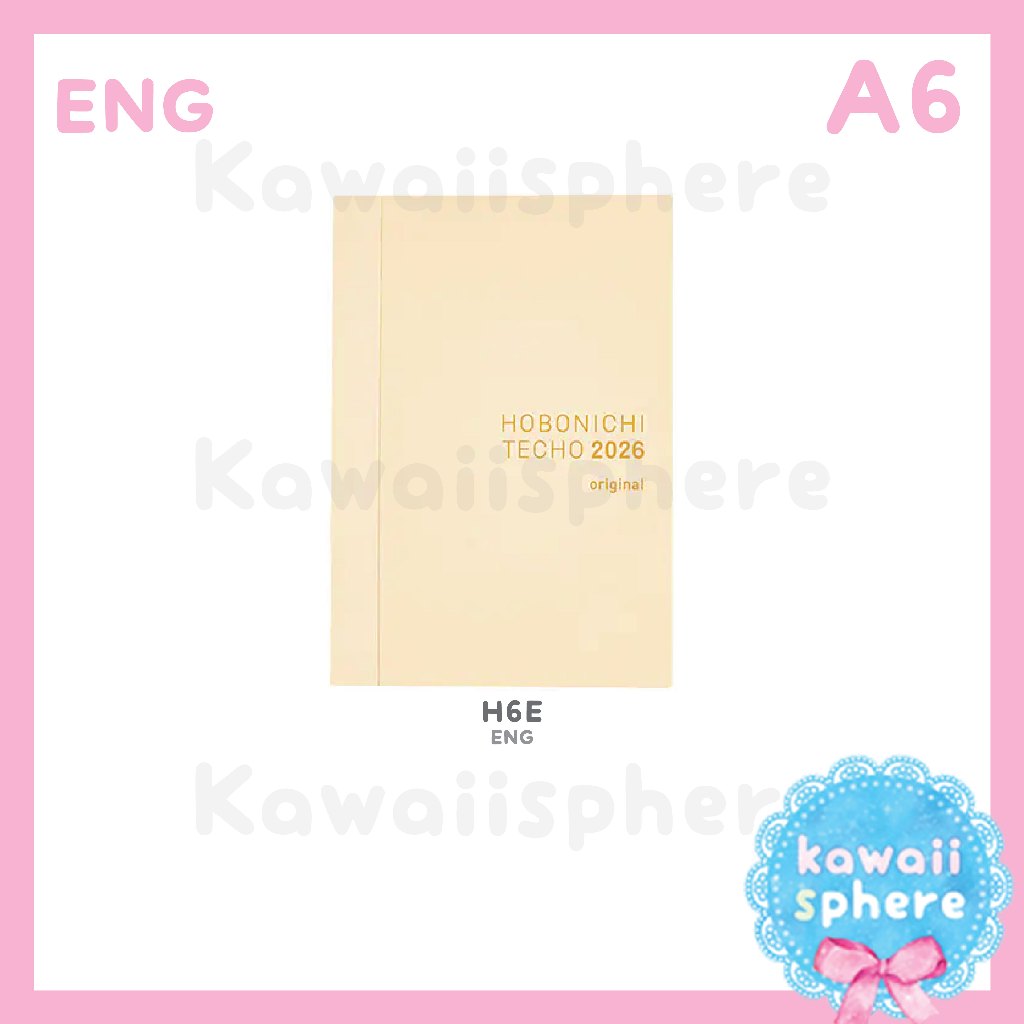 

Hobonichi 2026 A6 English Version | Hobonichi Techo 2026 ENG Ver | PO Planner Jepang