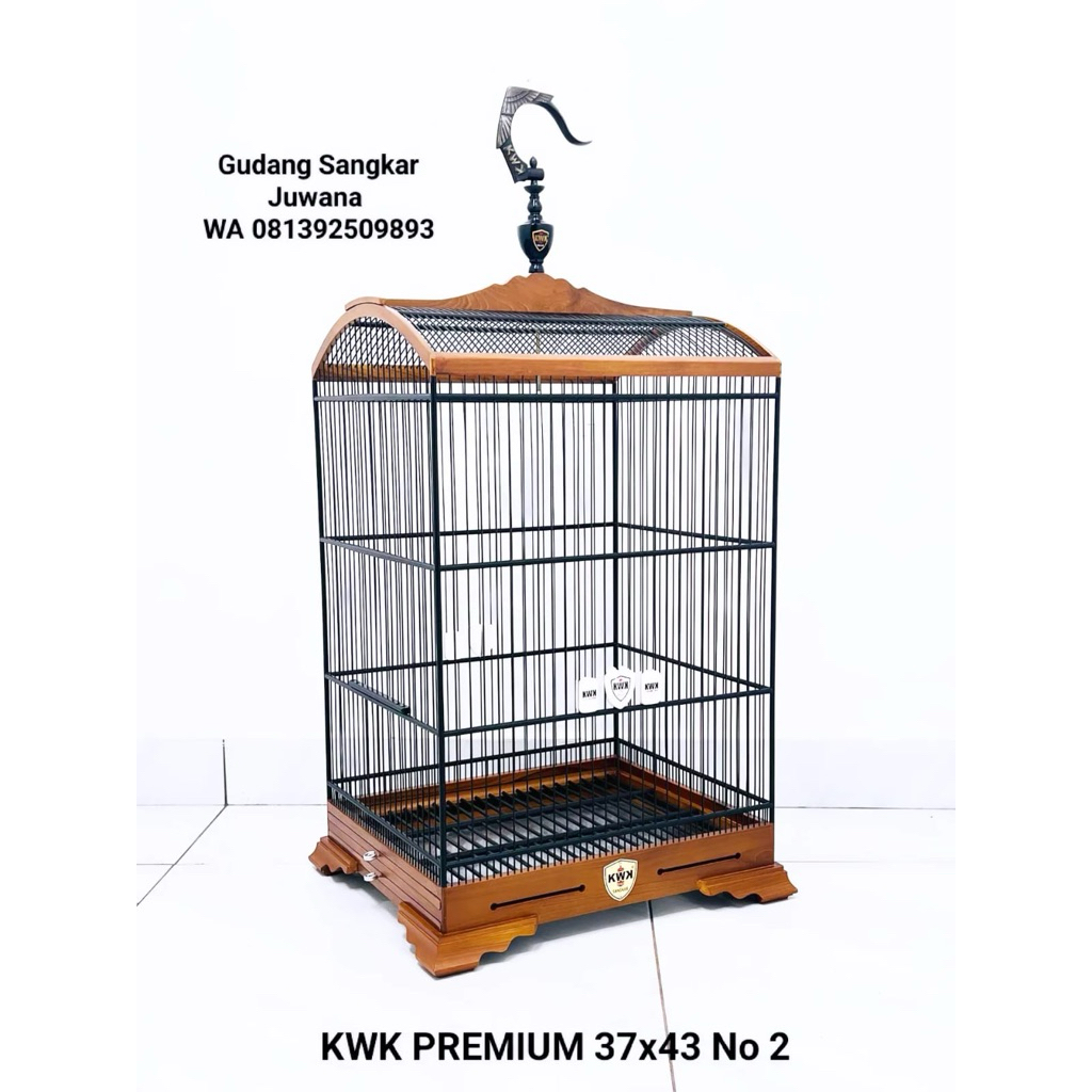 Sangkar Koper KWK Premium. 37x43 No 2 Ruji Bambu + Fullset kerodong + Free palet kayu