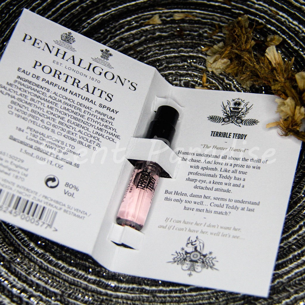 Penhaligon's Terrible Teddy, 2019 Tester Parfum 1.5ml Wewangian Parfum Botol/Sampel Parfum/Vial Parf