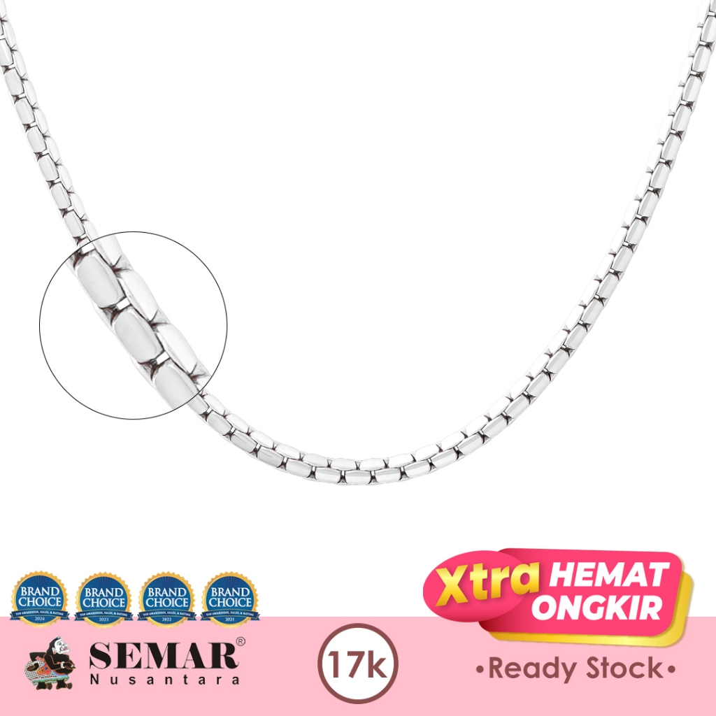 Kalung Santa Polos White Gold 17K Semar Nusantara