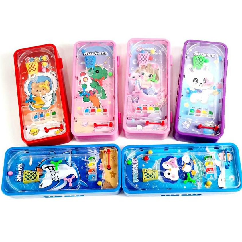 

Grosir (1pcs) Kotak Pensil + Game PinBall Mainan anak Dengan Kunci Nomor Uk 20X9X4cm
