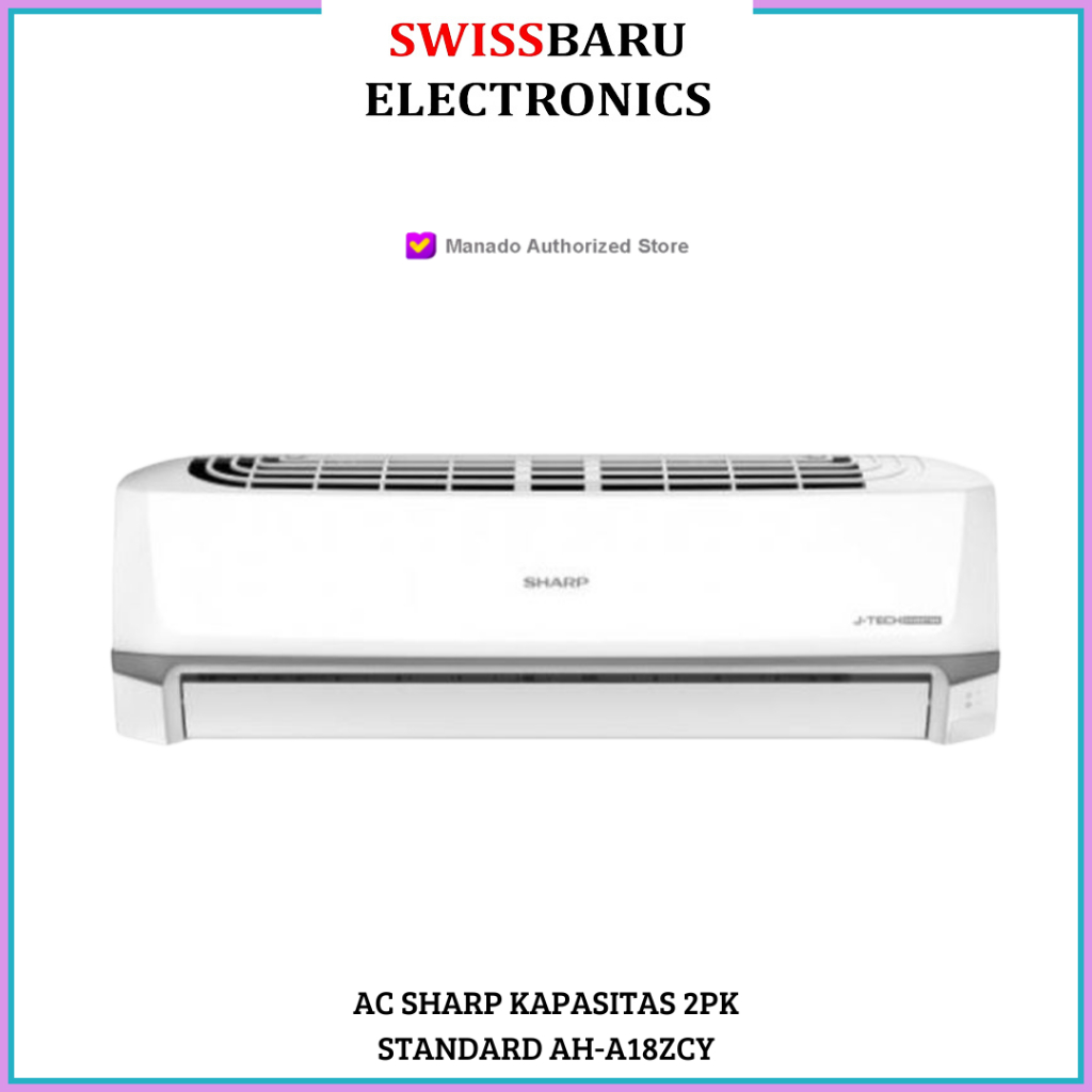 MANADO - AC SHARP KAPASITAS 2PK STANDARD AH-A18ZCY (LENGKAP PASANG)