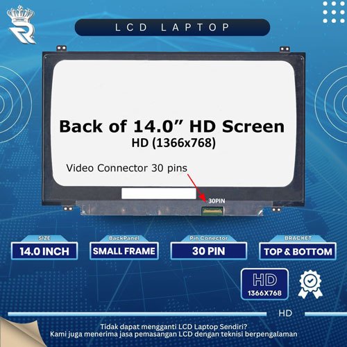 LED LCD For Laptop Asus Vivobook 14 A411 A411U A41UA A411UF 14.0 30pin Small Frame - Garansi