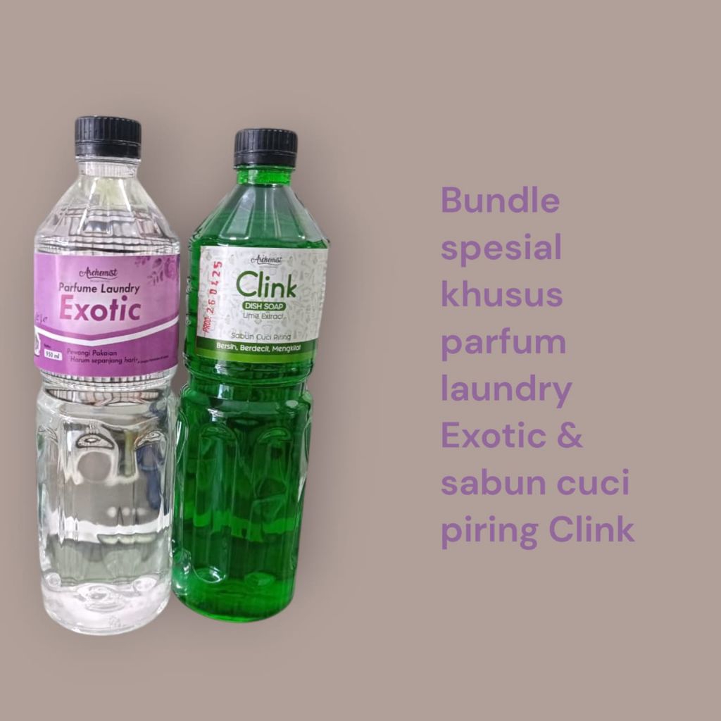 Paket Serbaguna || Parfum Laundry Exotic + Sabun Cuci Piring Clink