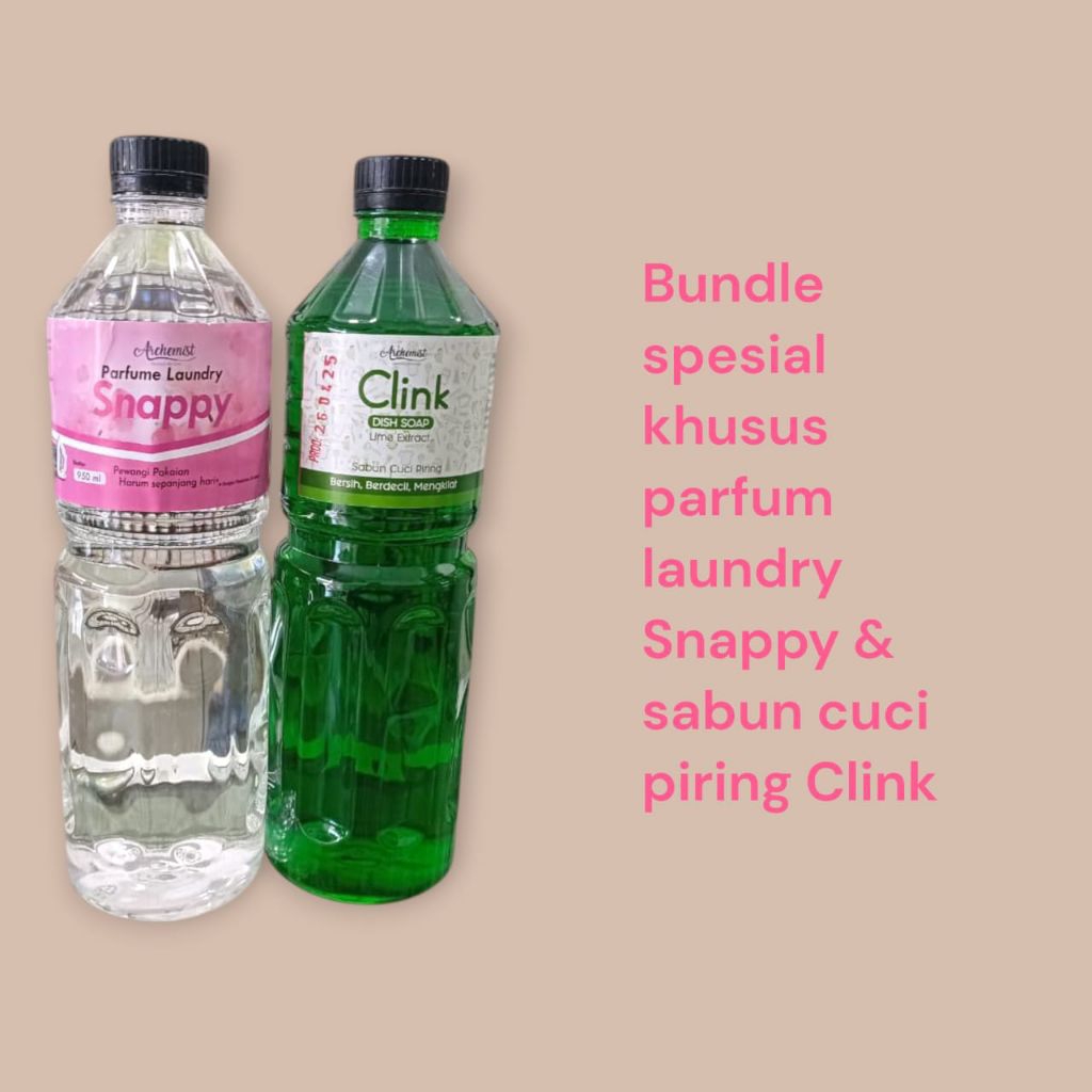 Paket Serbaguna || Parfum Laundry Snappy + Sabun Cuci Piring Clink