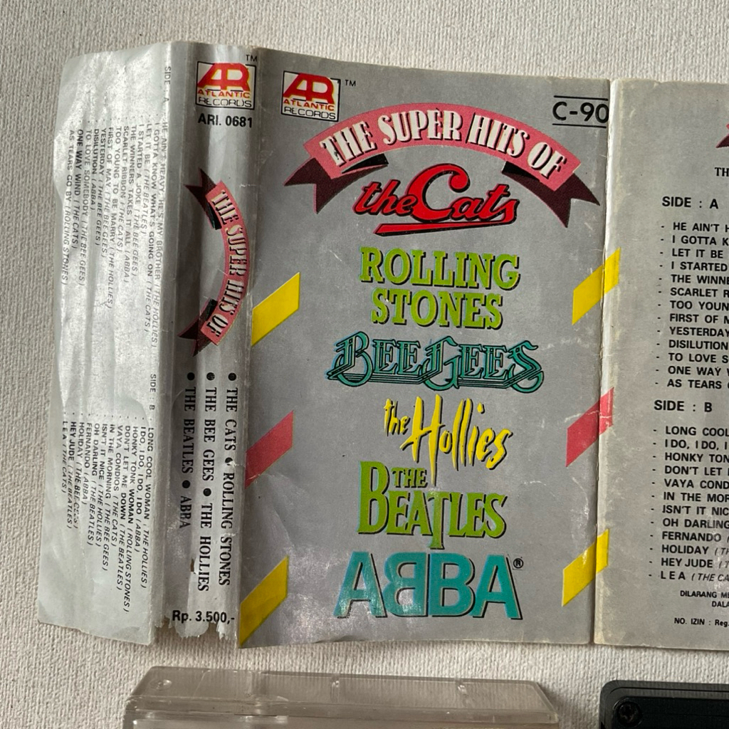 Kaset Pita Lagu Barat/ Asing The Super Hits of The Cats Rolling Stones BeeGees The Hollies The Beatl