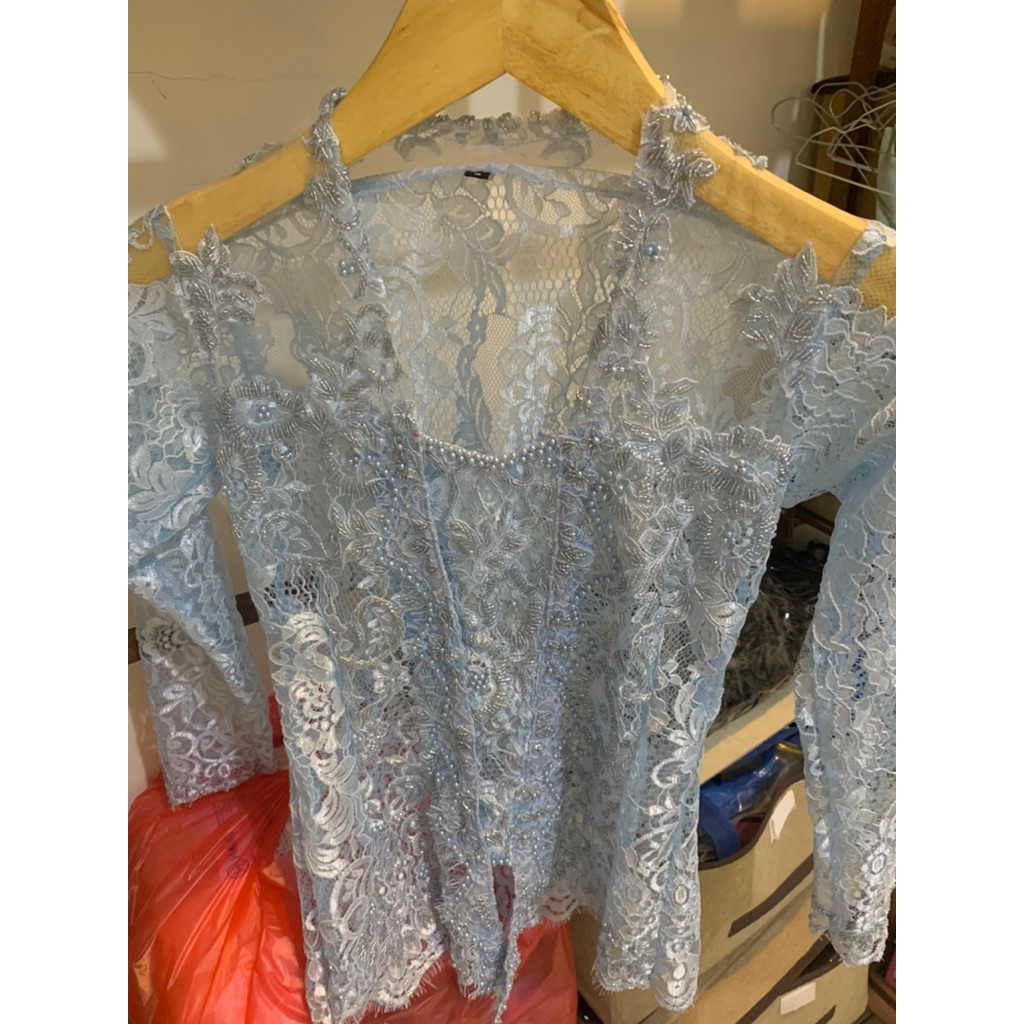kebaya ice blue kebaya bali full payet